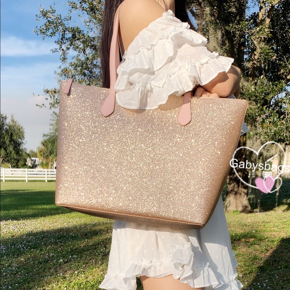 Glitter💕🇨🇦Kate Spade Large Tote Rose Gold - Picture 2 of 5